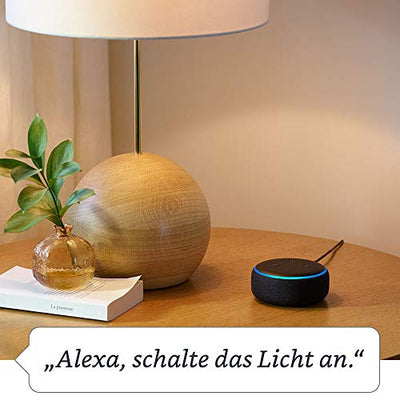 Echo Dot (3. Gen.) Intelligenter Lautsprecher mit Alexa, Anthrazit Stoff