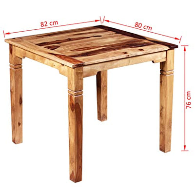 vidaXL Sheesham-Holz Massiv Esszimmertisch Vintage-Stil Küchentisch Esstisch Speisetisch Holztisch Tisch Massivholztisch Palisander 82x80x76cm