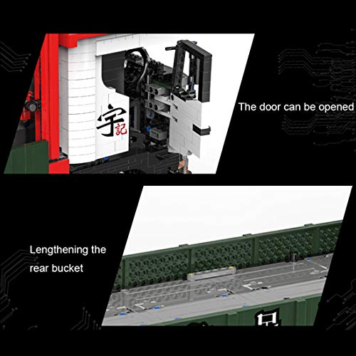 YDDY Technik Fahrzeugkran mit Motorensatz und Fernbedienung Technik Klemmbaustein LKW Bausteine Kran Kompatibel mit Lego Technik - 3928 Teile