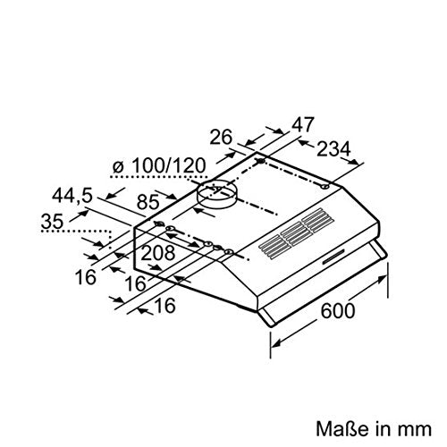 Siemens LU63LCC40 iQ100 Dunstabzugshaube / 60 cm / LED-Beleuchtung