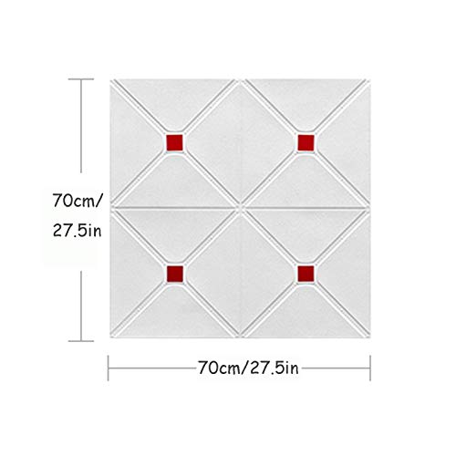 3D Tapete Steinoptik Selbstklebend Wandpaneele Ziegeltapete Schaumstoff Wandverkleidung für Badezimmer Küchen Wohnzimmer 70 x 70 cm Wasserdicht und feuchtigkeitsbeständig thick 6mm(D30pcas)