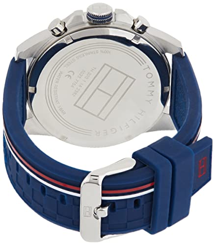 Tommy Hilfiger Unisex Multi Zifferblatt Quarz Uhr mit Silikon Armband 1791476