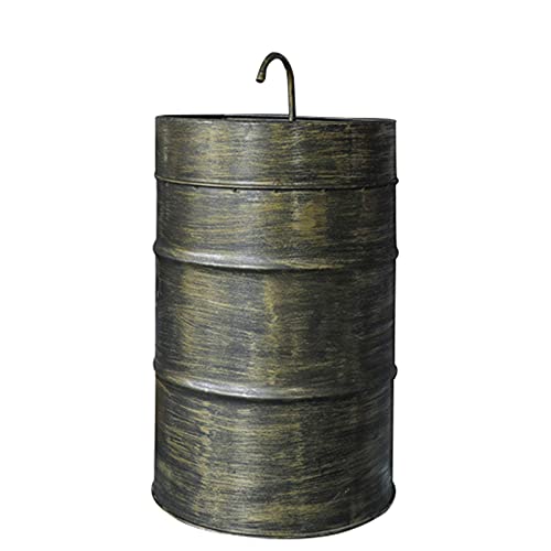 Modern Industrial Style Pedestal Waschbecken Eisen Barrel Pedestal Bathroom Sink Vessel Waschbecken Rund für Indoor und Outdoor Small Apartment A 56x42x90cm (E 56x42x90cm)