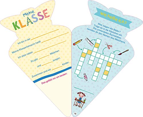 Ich bin jetzt ein Schulkind (für Mädchen). Eintragen, Rätseln, Stickern in Schultüten-Form: Eintragbuch für Kinder ab 6 Jahren. Perfektes Geschenk zu Einschulung|Schulstart