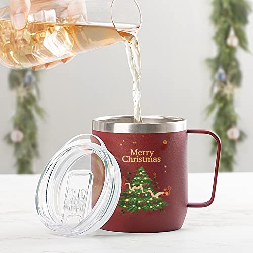 VAHDAM, Weihnachtsbecher (300ml) 18/8 Edelstahl- Isolierter heißer und kalter Becher | Weihnachtsgeschenke ideen für Frauen & Männer | Langlebige tee Weihnachten-becher | Tragen heiße & kalte Getränke