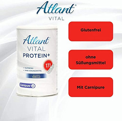 Atlant Vital Diät Shake zum Abnehmen Chemical Score 171, Protein Shake - mit 8 Aminosäuren, für Stoffwechselkur, 450g (Vanille)