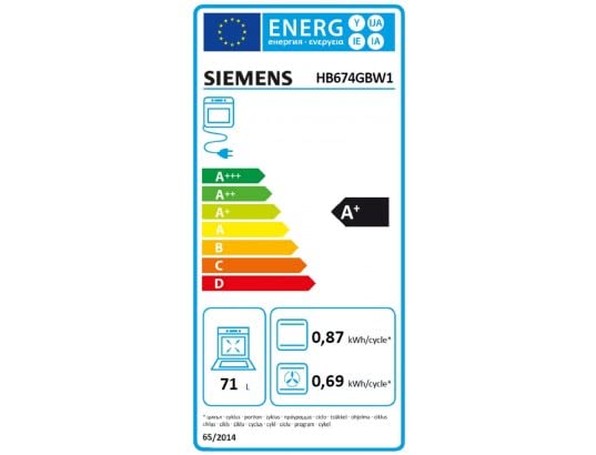 Siemens HB674GBW1 iQ700 Einbau-Elektro-Backofen / Weiß / A+ / activeClean Selbstreinigungs-Automatik / coolStart-kein Vorheizen / Backofentür mit SoftMove für gedämpftes Öffnen und Schließen