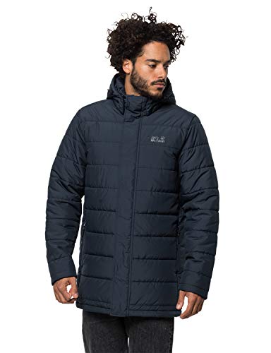 Jack Wolfskin Herren SVALBARD COAT MEN winddichter Wintermantel, Night Blue, M