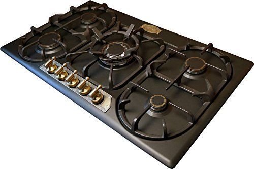 Gas Herdset Autark Kaiser Empire/Elektro Einbau Backofen EH 6355 RotEm 67L in Rot + Gaskochfeld 90cm KG 9325 Em in schwarz 8 Funktionen/Selbstreinigung/Einbaubackofen/Herd