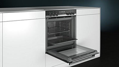 Siemens HE578ABS1 iQ500 Backofen / 3D-Heißluft Plus / coolStart-kein Vorheizen / Elektronikuhr / Vollglas-Innentür / Edelstahl