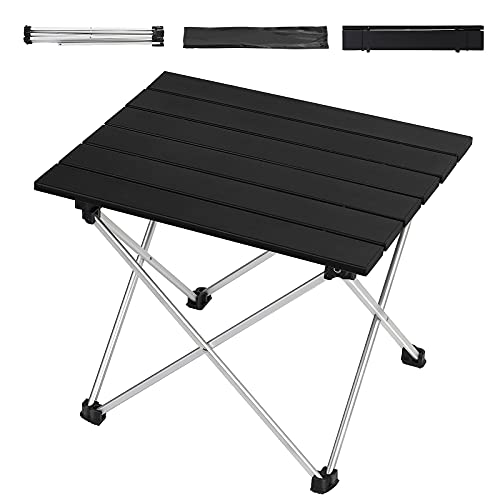 LIANTRAL Tragbarer Campingtisch, Leichter Klapptisch im Freien - Kleiner Kompakter Picknick-Aluminiumtisch mit Tragetasche für Camping, Picknick, Grillen, Wandern, Angeln