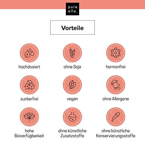 Pure Ella Vitalstoffkomplex für Frauen - Enthält Mönchspfeffer, Frauenmantel, Safran, Vitamin C, B6 & Zink - Für die Zeit vor der Menstruation - Natürlich, hormonfrei, vegan - 60 Kapseln