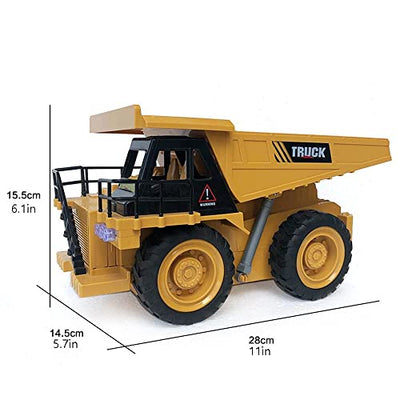 Ferngesteuerter Muldenkipper 2,4 GHz RC Truck 6 Kanal Mine Baufahrzeug Spielzeugmaschine Modell mit LED-Licht und Sound Ausgezeichnete Weihnachtsgeschenke für Kinder und Erwachsene