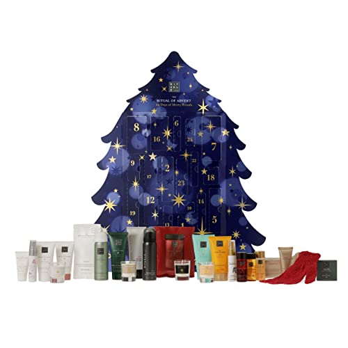 RITUALS, The Ritual of Advent, Adventskalender 2022 im Wert von 130 € – Beauty Adventskalender für Frauen und Männer mit 24 Luxusgeschenken, unter anderem 4 Adventskerzen – mit Geschenkbox & Schleife