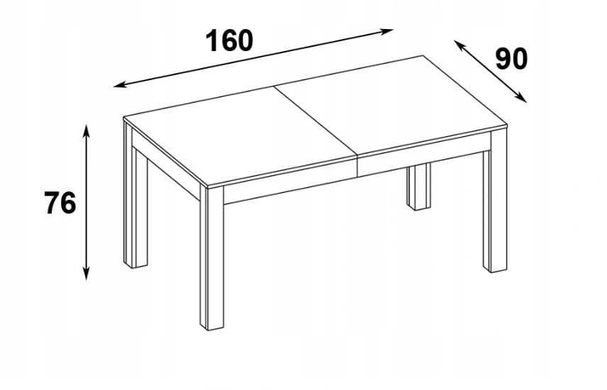 Tisch Küchentisch Esszimmertisch Esstisch Torino Ausziehbar 160-300cm (Sonoma Eiche)