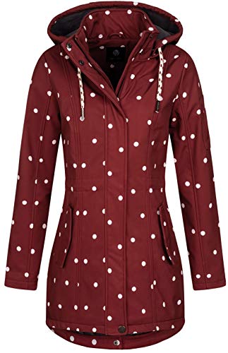 Top Fuel Fashion Damen Softshelljacke Kurzmantel Ivana Bordeaux XL