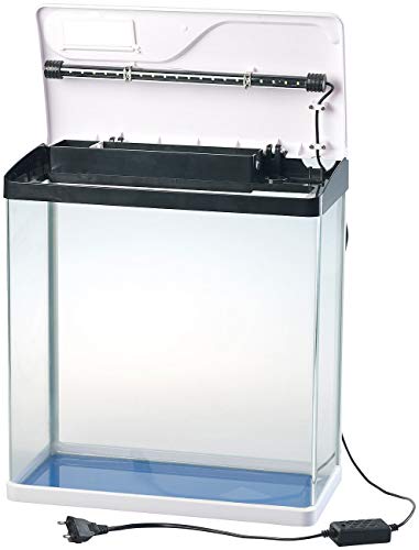 Sweetypet Nanobecken: Nano-Aquarium-Komplett-Set mit LED-Beleuchtung, Pumpe und Filter, 25 l (Aquarien)