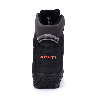 XPETI Wanderschuhe Herren Wasserdicht Wanderstiefel Trekkingstiefel Herren Winter Trekkingschuhe Camping Outdoorschuhe Bergschuhe Schwarz EU 42