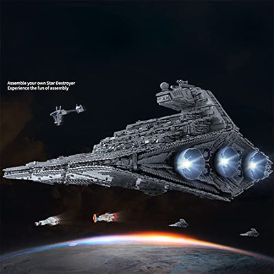 Gedar Technik Baustein Imperial Sternenzerstörer Bausatz, Wing Fighter UCS Kollektion Series, Star Wars Imperium Sets, 11885 Klemmbausteine Kompatibel mit Lego