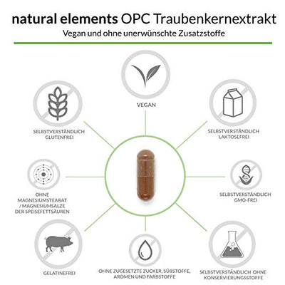 OPC Traubenkernextrakt - 240 Kapseln für 8 Monate - Laborgeprüftes OPC aus europäischen Weintrauben