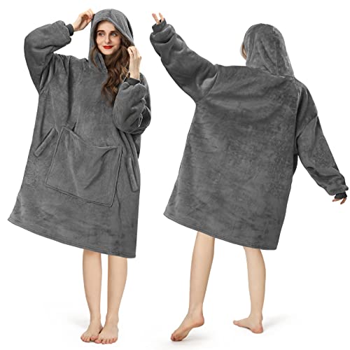 Elidepe Decken Hoodie, Oversize Hoodie Damen, Super Weiche Gemütliche Warme Komfortable Oversize Hoodie Geeignet für Männer, Frauen, Jugendliche