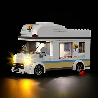 Led Licht Set für Lego 60283 Ferien Wohnmobil Spielzeug , Campingbus Dekorations Led Beleuchtungs Set Light Kit for Lego 60283 Holiday Camper Van - Nur Lichter Set , Kein Modell