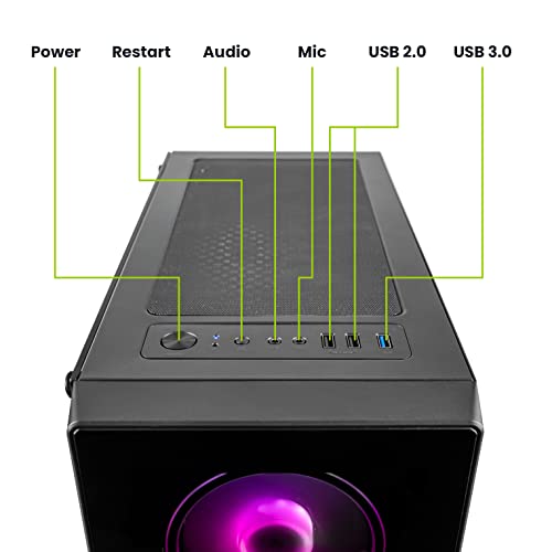 Megaport Gaming PC Jet II AMD Ryzen 5 5600 6X 4.40GHz Turbo • Windows 11 • Nvidia GeForce RTX3050 8GB • 16GB 3200 MHz DDR4 • 1TB M.2 SSD • WLAN • Gamer pc Computer Gaming rechner