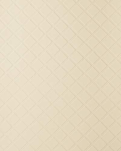 Wandpaneel Leder Design Karo Muster WallFace 13867 ROMBO Wandplatte Wandverkleidung selbstklebend creme 2,60 qm