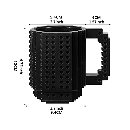 VANUODA Build Tasse Brick Mug Becher, Ostergeschenke Vatertag Einschulung Geburtstagsgeschenk Nikolaus Weihnachten, Geschenke für Männer Mädchen Kinder Papa Junge, Kompatibel für Lego