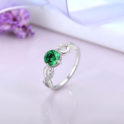 Starchenie Versprechen Ring 925 Sterling Silber Geburtsstein Unendlichkeit Ringe für Damen