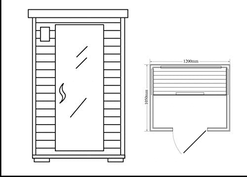 Luxus LED Infrarotsauna Infrarotkabine Wärmekabine Sauna-Radio-USB-MP3 2 Pers. Zedernholz inkl. Spedition