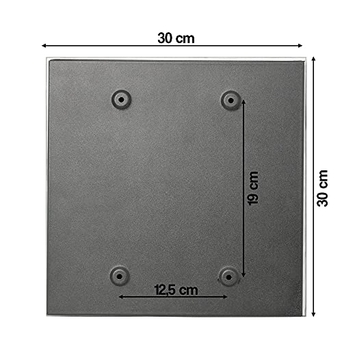 banjado® Großer Schlüsselkasten aus Glas - Schlüsselbox 30x30cm mit 50 Haken - Motiv Abstrakter Vogel - Schlüsselschrank für Schlüsselaufbewahrung mit beschreibbarer Glastür als Magnettafel nutzbar