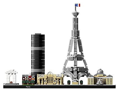 LEGO 21044 Architecture Paris, Modellbausatz mit Eiffelturm und Louvre-Modell, Skyline-Kollektion, Haus- und Raum-Deko, Geschenkideen für Sammler