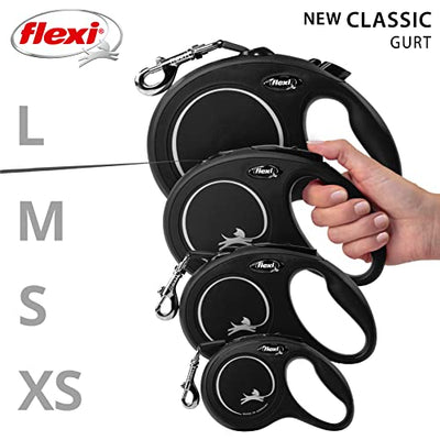 flexi New Classic L Gurt 8 m schwarz für Hunde bis 50 kg