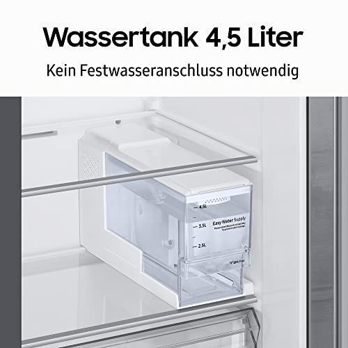 Samsung RH69B8021S9/EG Side-by-Side Kühlschrank, 178 cm, 645 ℓ, Beverage Center, Dual Ice Maker, Twin Cooling+, No Frost+, 4,5 ℓ Wassertank, Edelstahl Look