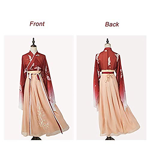 xHxttL Traditionelles chinesisches Hanfu-Kleid für Frauen, altes chinesisches traditionelles Hanfu-Kleid Kostüm Cosplay Kostümanzug für Bühnenshow-Aufführungen Cosplay