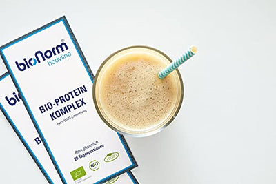 BIONORM bodyline veganes Protein Pulver - Eiweiß Pulver in Bio-Qualität aktiviert den Stoffwechsel & unterstützt den Muskelaufbau ohne Molke, Soja & Aromen, Mahlzeitersatz mit natürlichem Geschmack