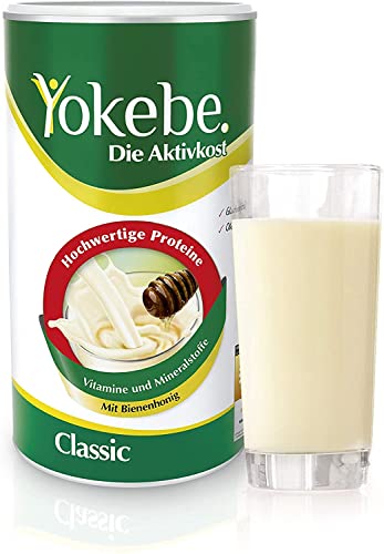 Yokebe Classic - Diätshake zum Abnehmen - glutenfrei und vegetarisch - Mahlzeitersatz zur Gewichtsabnahme mit hochwertigen Proteinen - 500 g = 12 Portionen