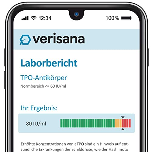 Hashimoto Test – Test auf Schilddrüsenentzündung – Labor-Analyse Ihres TPO-Antikörper Werts einfach und bequem von zuhause – Verisana