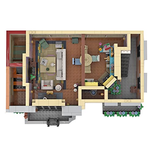 OLOK Modular Haus Modell Bausatz, MOC-79570, 4642 Klemmbausteine Modular 3-layer Haus Freunde Wohnung Modell Bausteine, Kompatibel mit Lego Creator