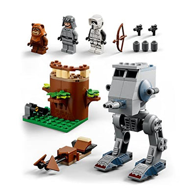 LEGO 75332 Star Wars at-ST, Bauspielzeug für Vorschulkinder ab 4 Jahren mit Ewok Wicket und Scout Trooper Minifiguren und Starter-Bauelement, Set 2022