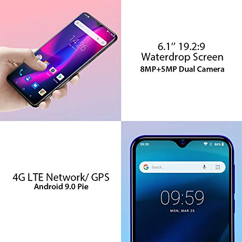 Blackview A60 Pro Smartphone ohne Vertrag Günstig 4G - 6,1 Zoll 3GB + 16GB, 256GB erweiterbar 4080mAh Akku, 8MP+5MP Kamera Dual SIM Handy - Rot