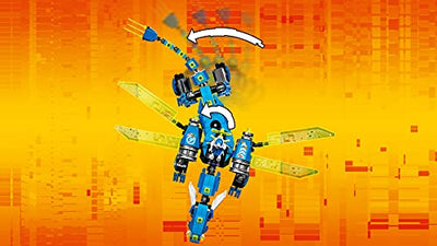 Lego 71711 NINJAGO Jays Cyber-Drache Mech, Bauset mit den Minifiguren Jay, NYA und Unagami