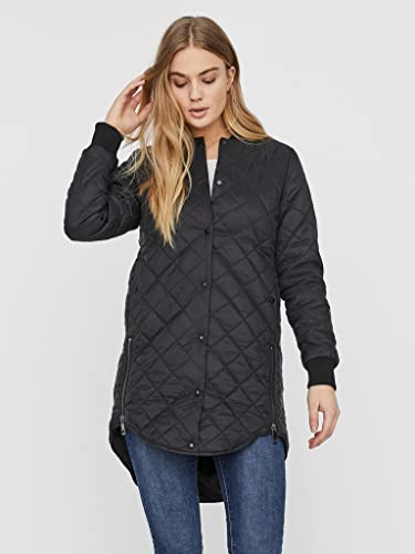 VERO MODA Damen Vmhayle Ss20 3/4 Noos Quilted Jacket, Schwarz, XL EU