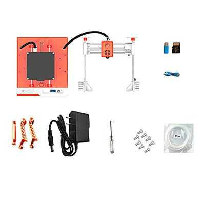 Desktop-Mini-3D-Drucker K2 Mini-3D-Drucker-Kit 100X100X100mm Drucken für Bildung und Familie, Halloween- und Weihnachtsgeschenke für Kinder(EU)