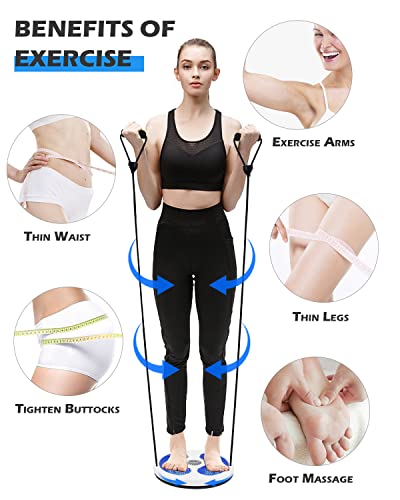 MAIKEHIGH Twist Waist Disc, Multifunktions Magnet Massage Fitness Drehscheibe mit Kordelzug Bauchtrainer Drehscheibe Aerobic-Training für Taille Übung und Fußmassage