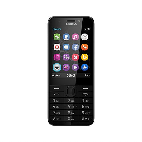 Nokia 230 Smartphone (7,11 cm (2,8 Zoll), 16MB, 2 Megapixel, Betriebssystem Series 30+, Dual Sim) dark silver