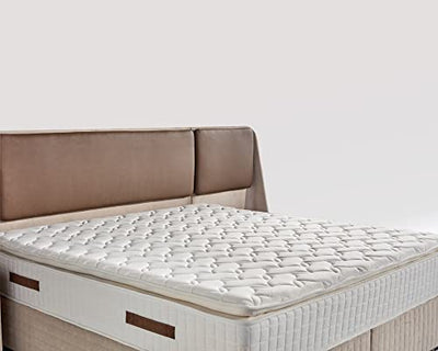 London Boxspringbett mit Bettkasten Velourstoff 200 x 200 cm/Kamelhaarfarbe/LED-Fuß