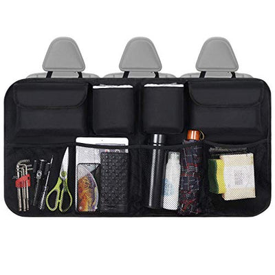 URAQT Kofferraum Organizer Auto, Auto Aufbewahrungstasche, Kofferraumtasche Auto, Wasserdichten Taschen Auto mit Starkes elastisches, Zauberstabstruktur für SUV, Schwarz