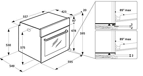 Privileg PBWR6 OP8V2 IN Einbau-Backofen/ A+ / 71 L / Pyrolyse-Reinigungssystem / Backauszug mit 2 Ebenen / Edelstahl / Turn&Go / Click&Clean / Versenkbare Bedienknebel